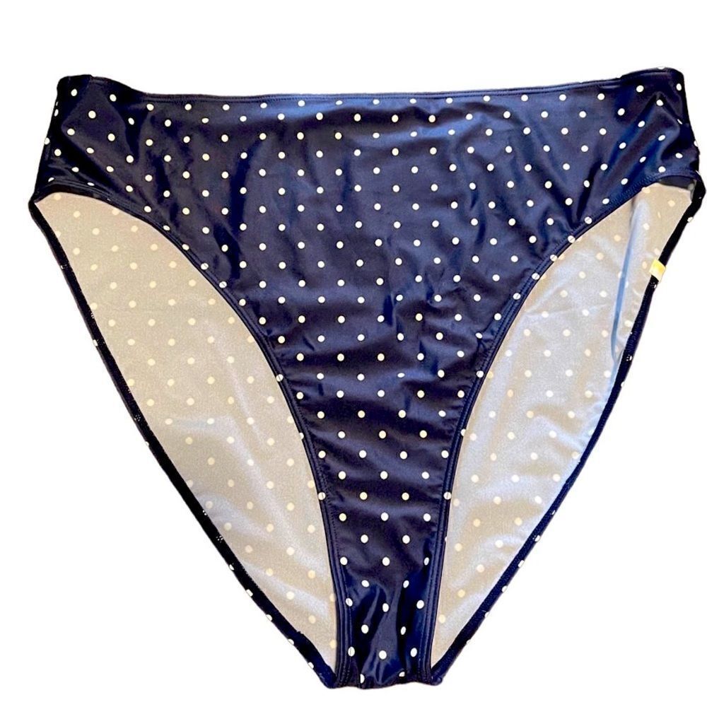 Summersalt- Women’s The Ruffle Marina Bikini Navy and White Dot Plus Size 20/22 - Picture 8 of 12
